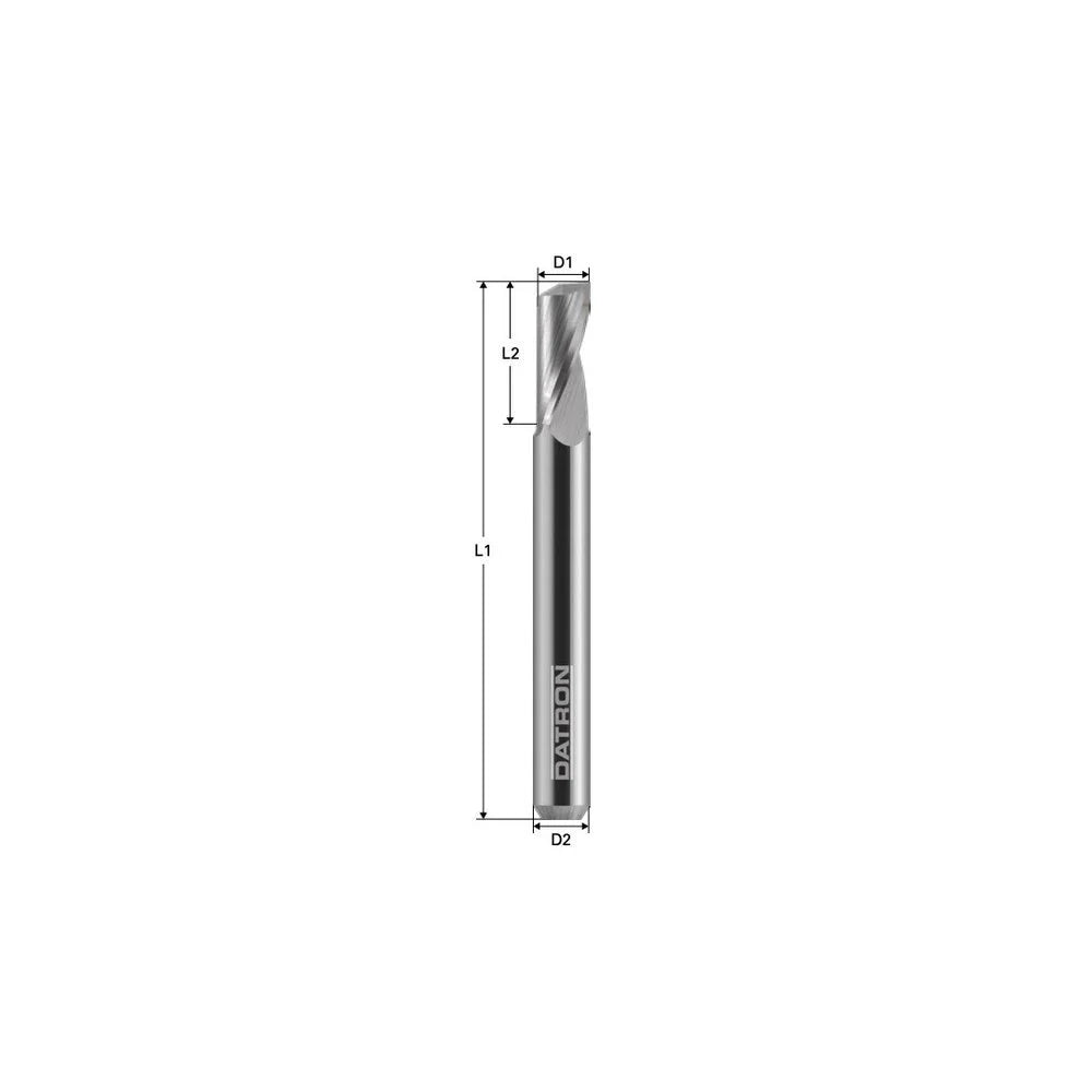 DATRON Single Flute End Mill, 1mm dia., 1/8" shank — 3 pack